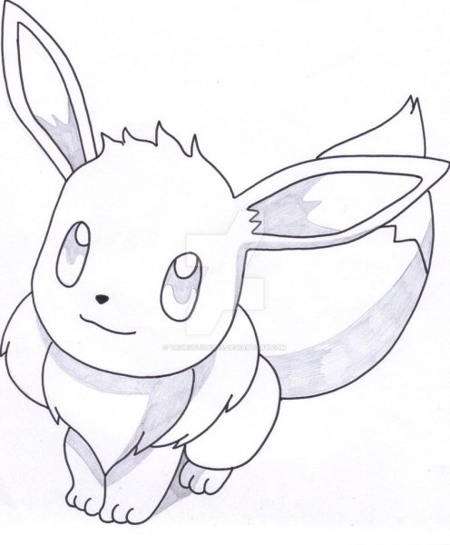 Покемон иви карандашом