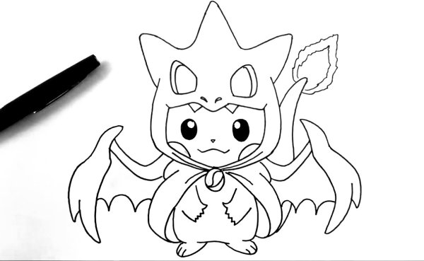 Эспеон покемон черно белая