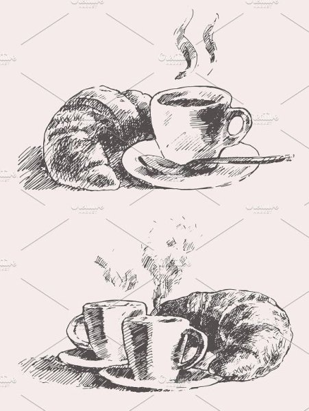 Чашка карандашом