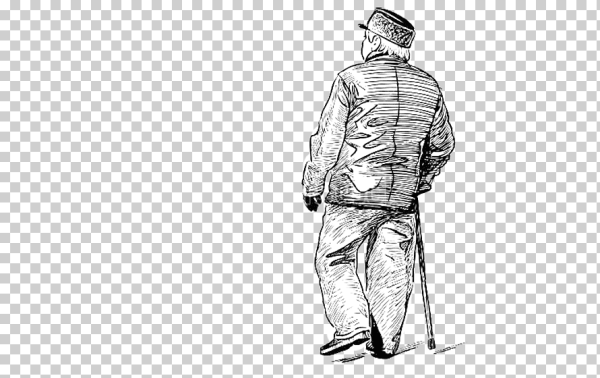 Набросок человека сзади