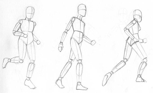 Позы для рисования ходьба