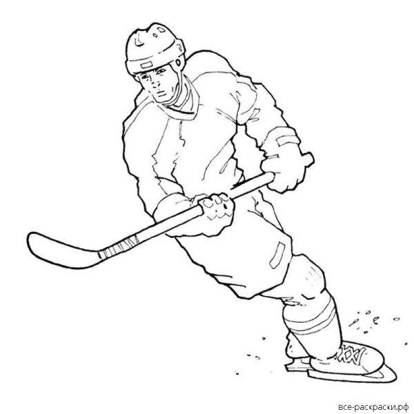 Хоккей рисунок карандашом