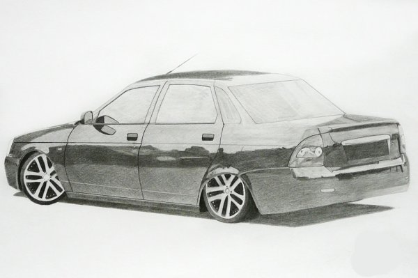 Лада Приора седан рисунок