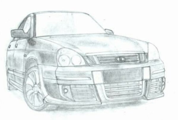 Лада Приора рисунок
