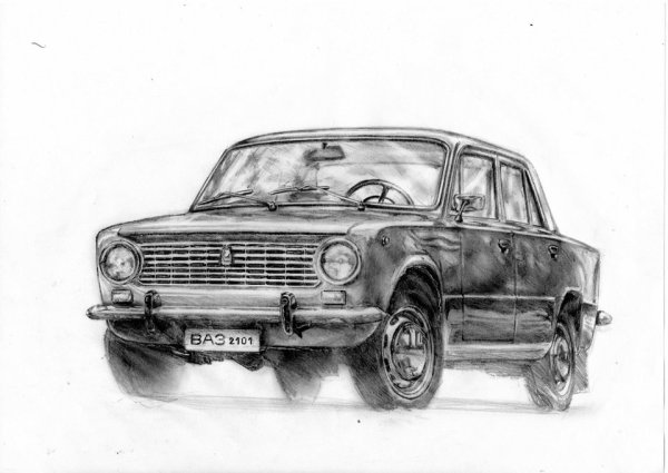 Жигули ВАЗ 2101 рисунок