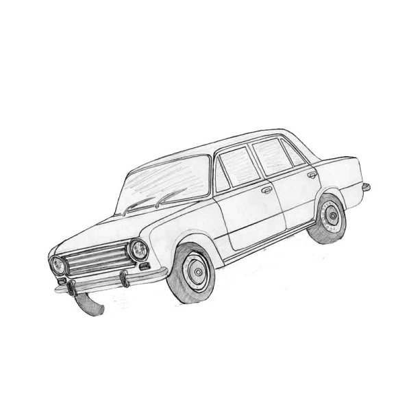 Раскраска ВАЗ 2106 сбоку