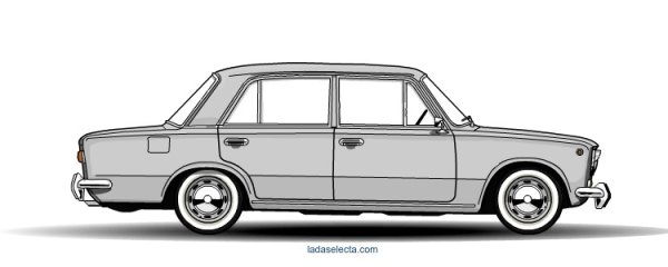 Силуэт ВАЗ 2101 сбоку