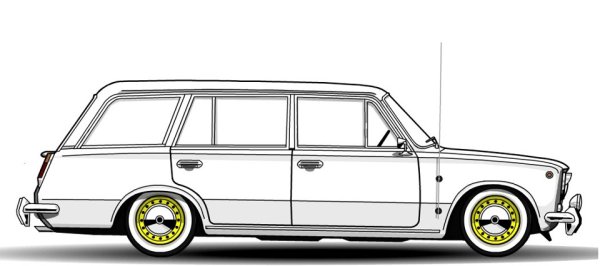 ВАЗ 2104 вектор сбоку