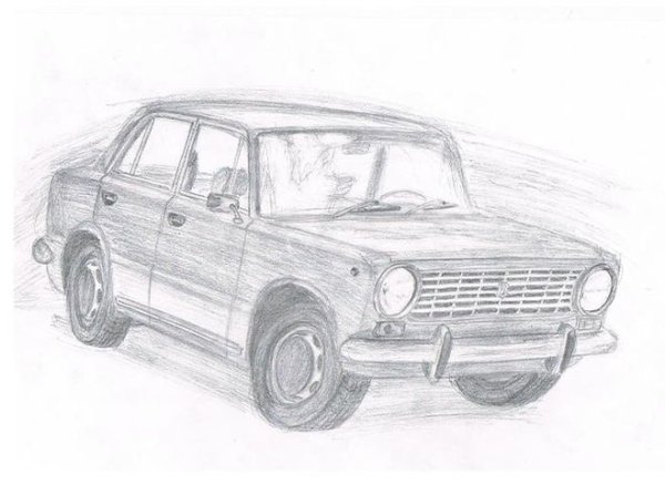 Копейка машина рисунок