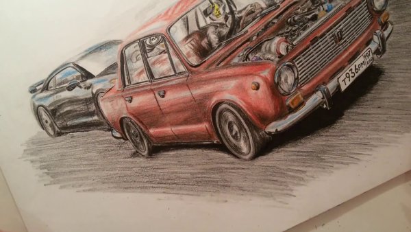 Нарисовать ВАЗ 2101