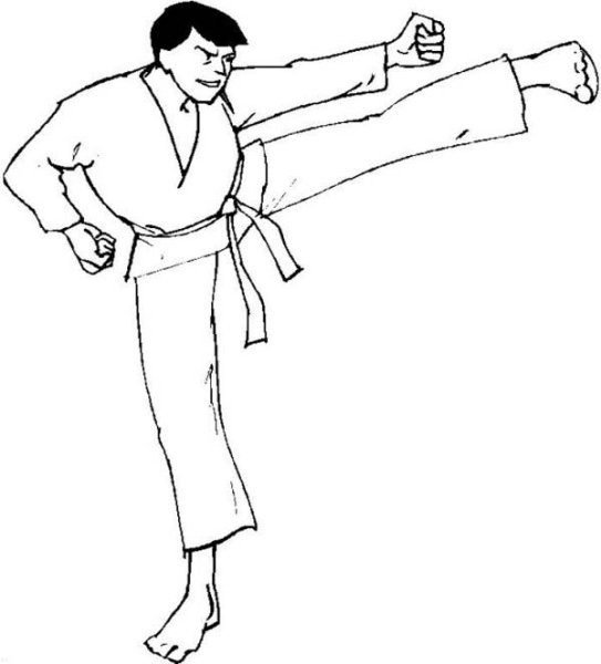 Каратэ раскраска для детей