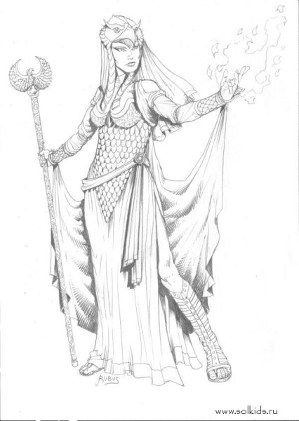 Богиня Греции Афина рисунок
