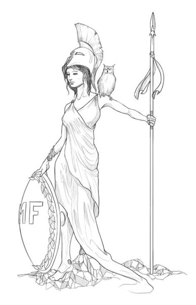 Рисунок Богини Афины