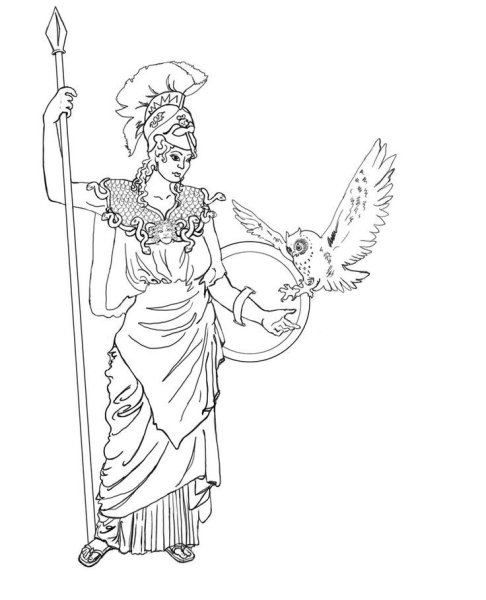 Афина Паллада богиня рисунки
