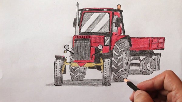 Трактор для рисования для детей