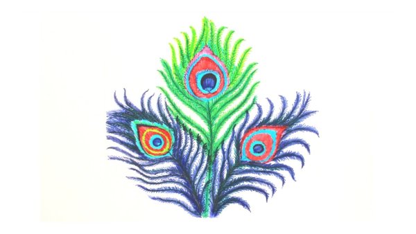 Рисование перо Жар птицы Лыкова