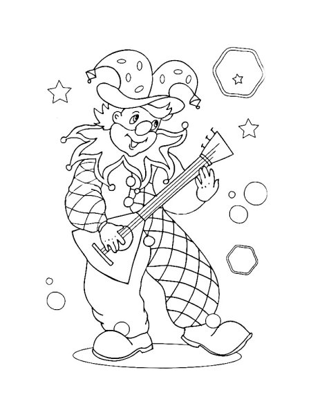 Шут раскраска