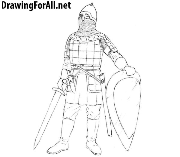 Нарисовать кольчугу богатыря