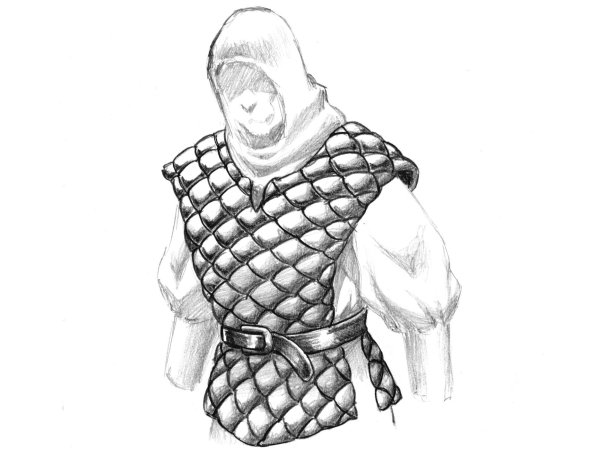Кольчуга карандашом