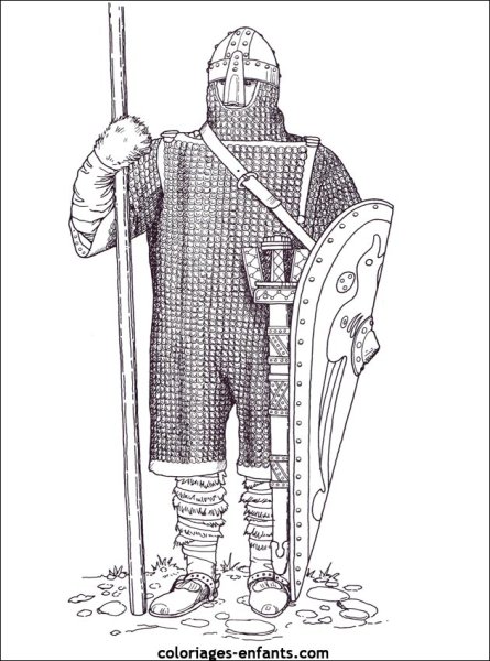 Изображение рыцаря в кольчуге