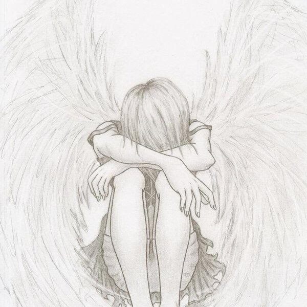Ангел рисунок карандашом