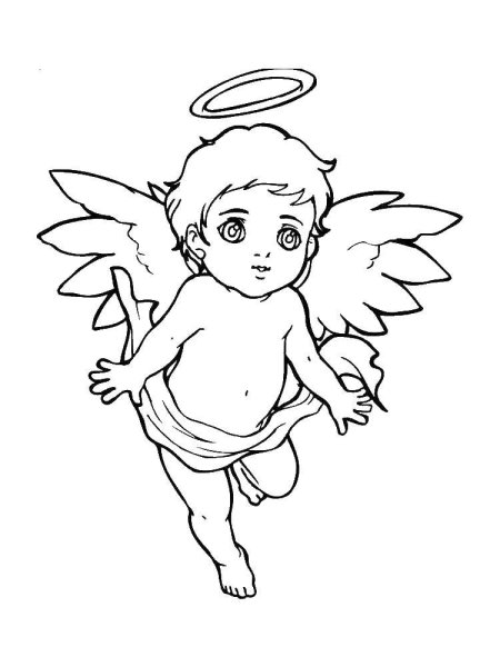 Девушка с крыльями эскиз