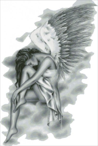 Ангел рисунок карандашом