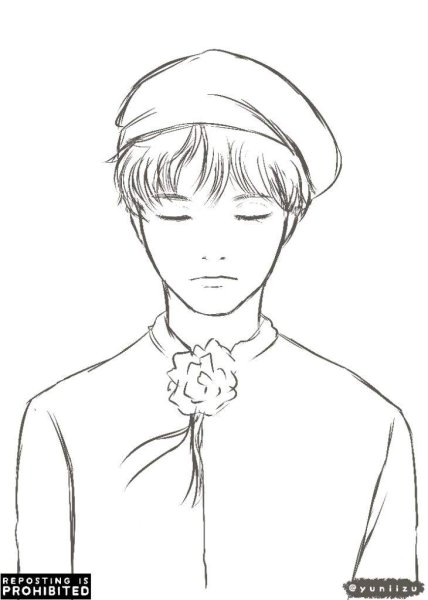 Рисунки БТС Юнги лёгкие