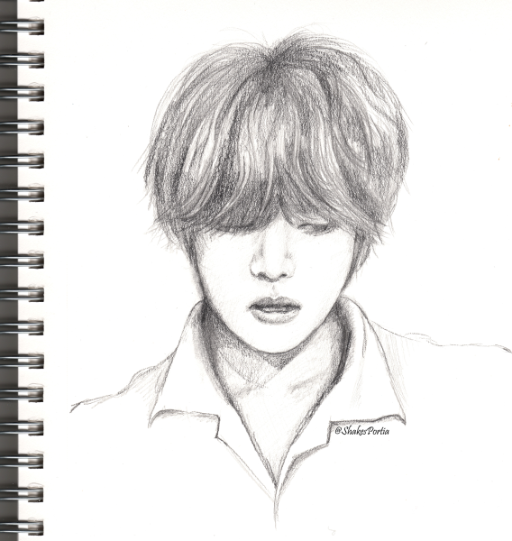 Рисунки БТС Тэхен