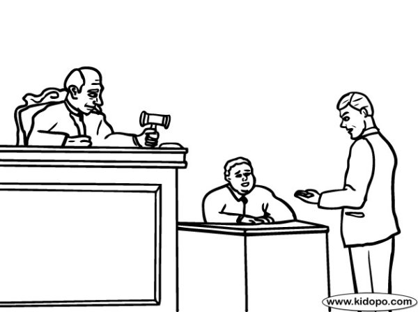 Адвокат раскраска