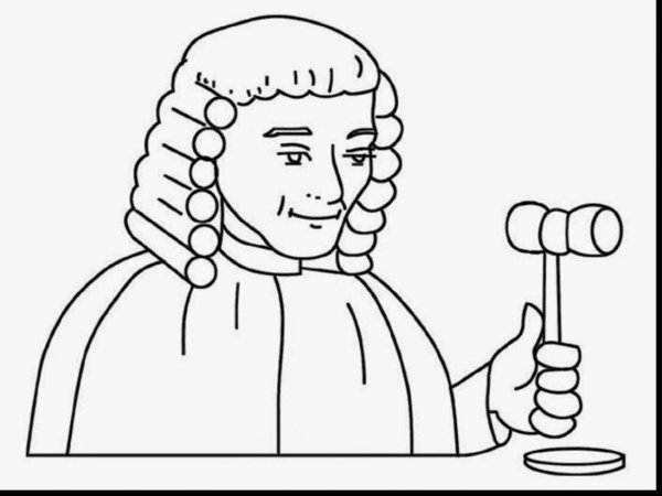 Юрист раскраска