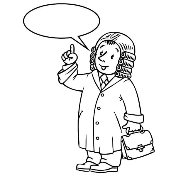 Юрист раскраска