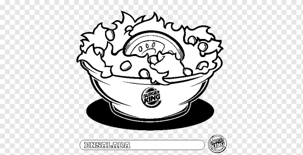 Раскраска овощной салат в тарелке