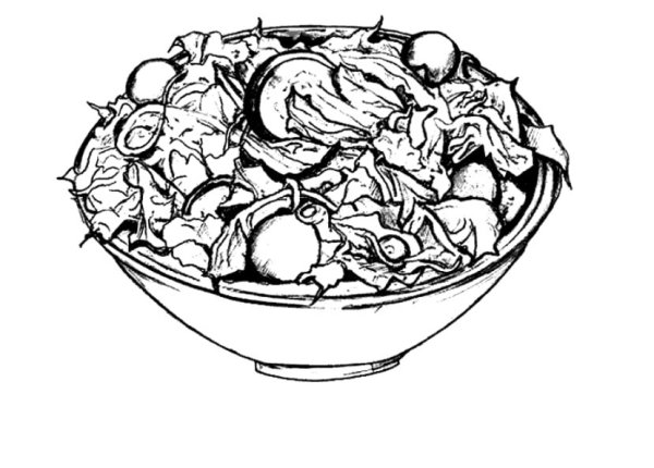 Салат для детей черно белое