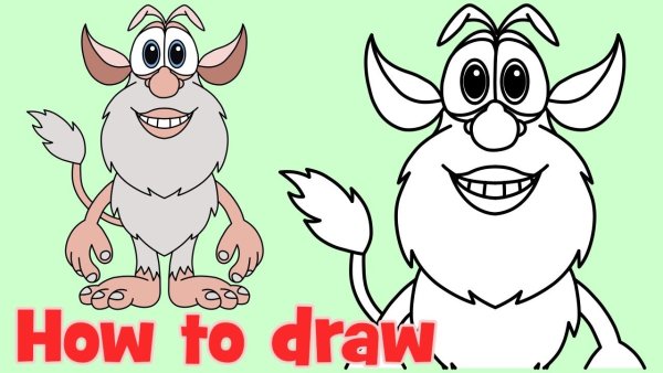 Раскраска Буба Домовенок