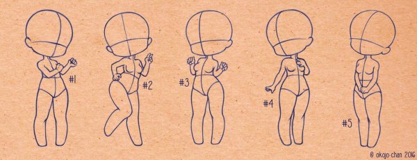 Позы для рисования гача