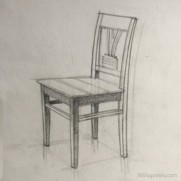 Фронтальная перспектива стул сбоку