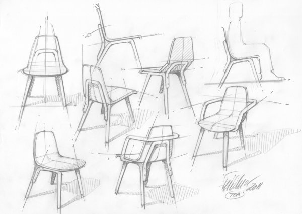 Стул сзади референс