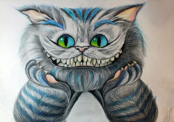 Алиса в стране чудес Чеширский кот рисунок