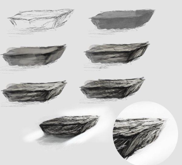 Туториал по рисованию камней