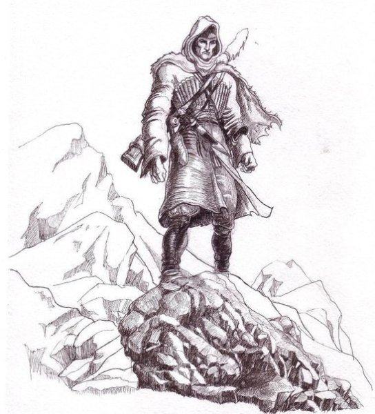 Кавказ рисунок карандашом