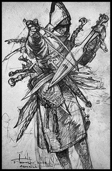 Воин в Черкесске рисунок