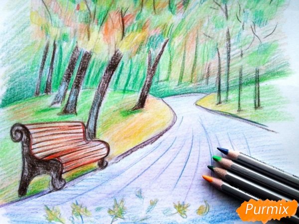 Парк карандашом