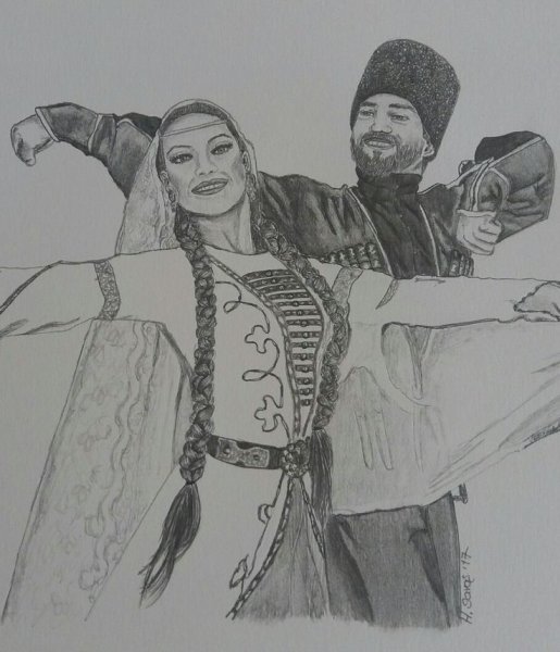 Чеченец рисунок