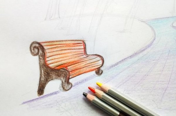 Пейзаж карандашом