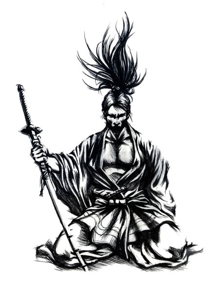 Японский Ронин монах