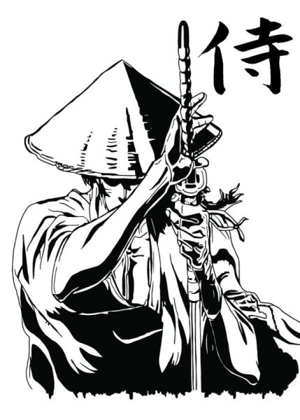 Самурай для срисовки