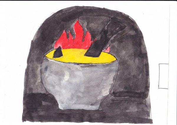 Раскраска к сказке каша из топора