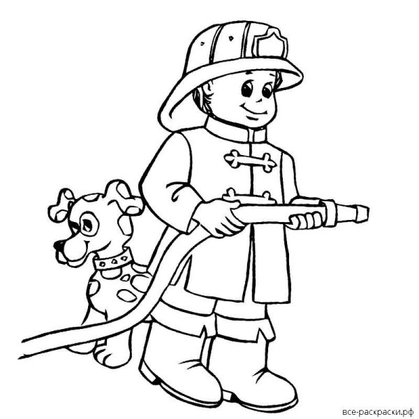 Пожарные собаки раскраска