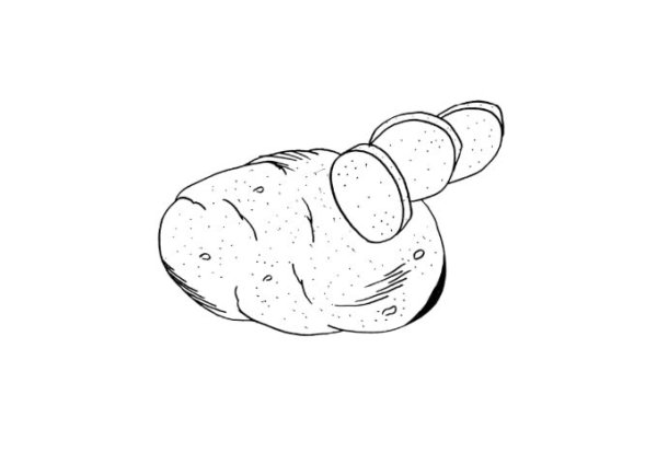 Картошка раскраска для детей